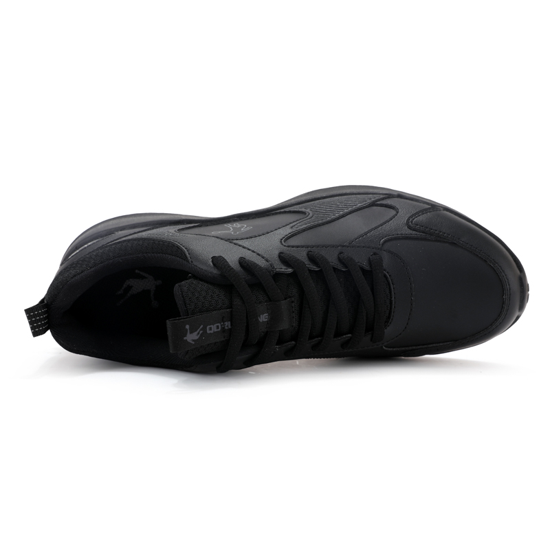QIAODAN Slip Resistant, Abrasion Resistant, Breathable Low top Running Shoes Men’s Black Gray