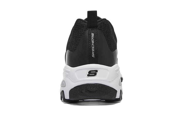 Женские кроссовки Skechers D'LITES 1.0 (черно-белые) — фото 4