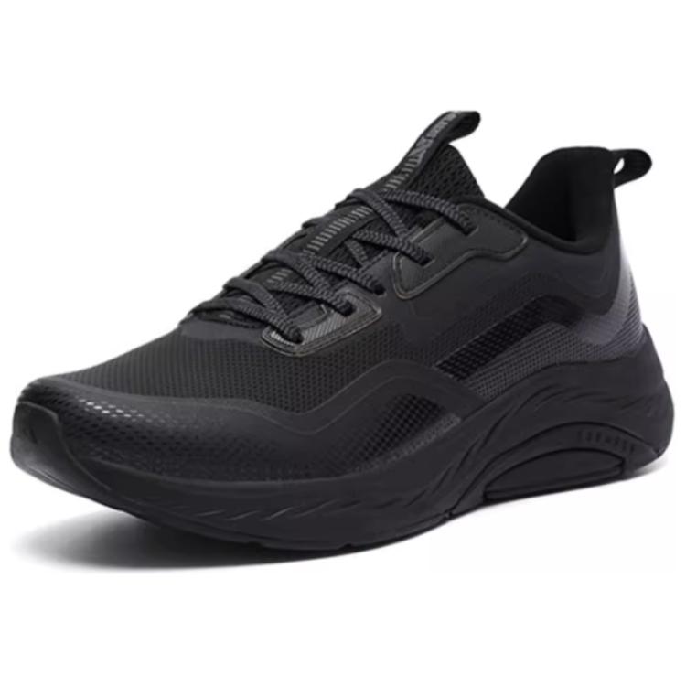 XTEP Cushioning Slip Resistant Abrasion Resistant Low top Running Shoes Men’s Black