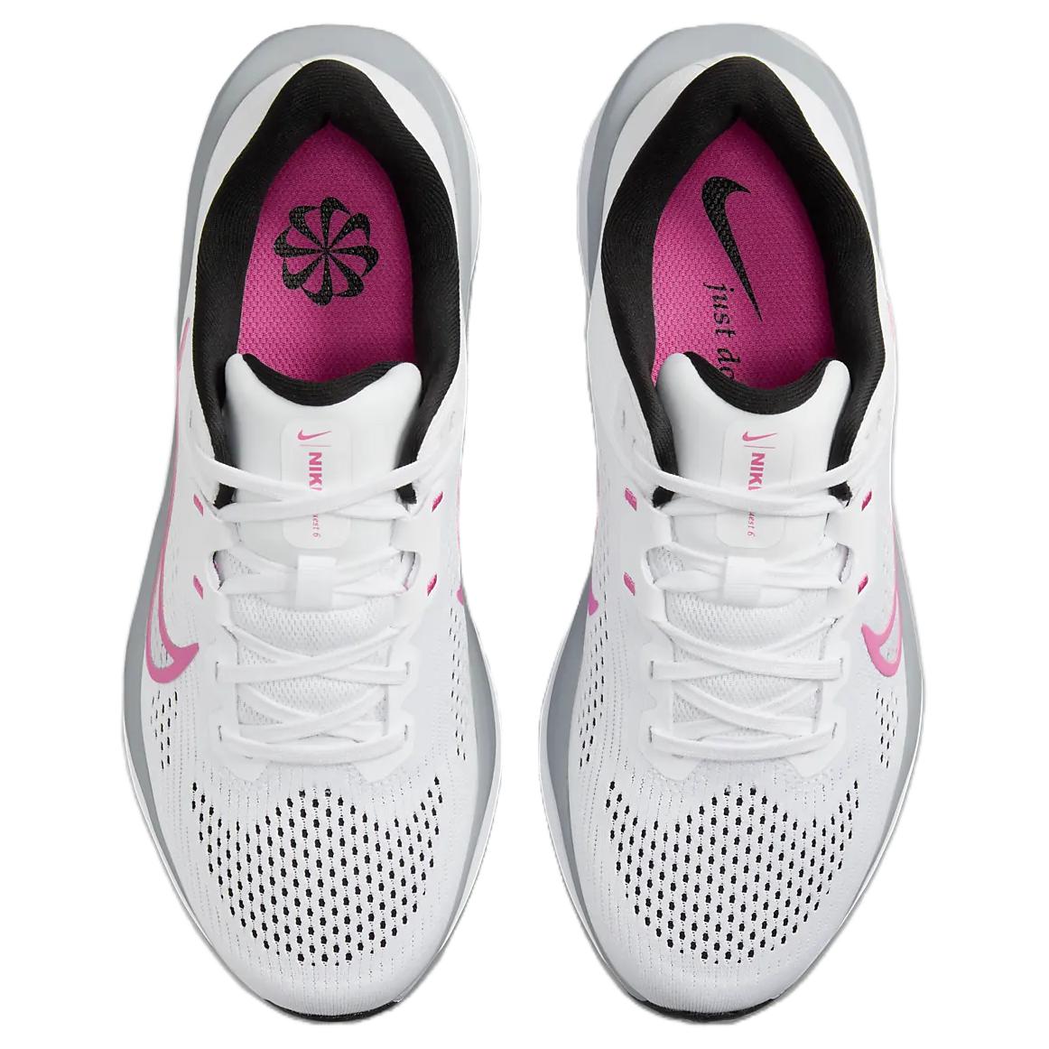 Nike Quest 6 White Pinksicle Wolf Grey Black Women’s