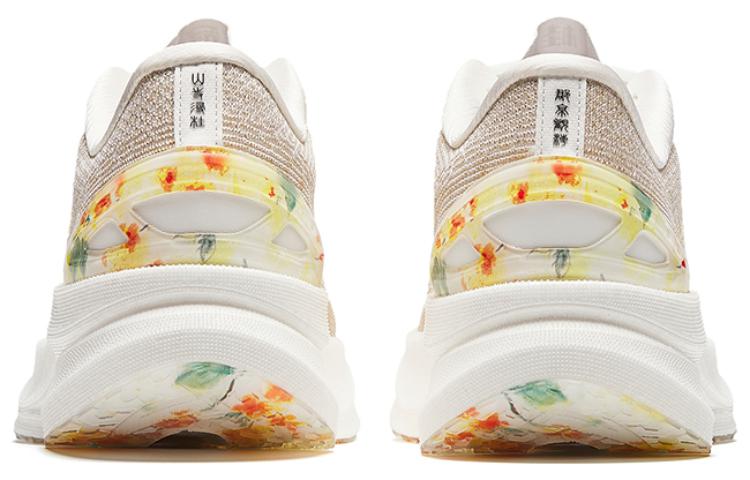 Anta Comfortable Cushioning Abrasion Resistant Cushioning, Wear Resistant Low top Running Shoes Men’s White Gold