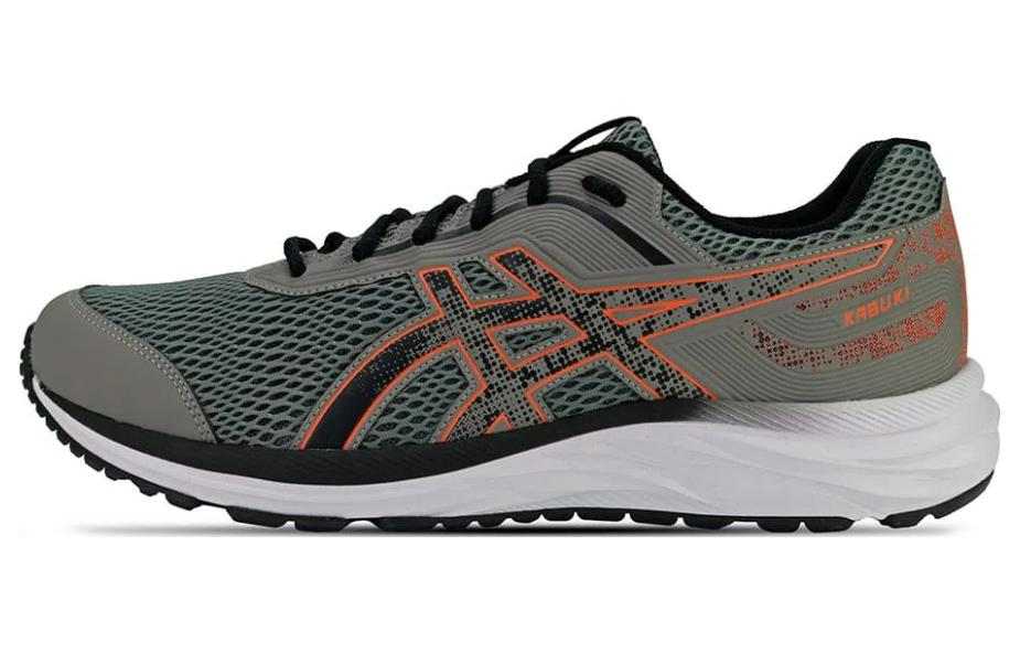 Asics Kabuki Casual Textile, Synthetic Leather Low top Running Shoes Men's Gray Black