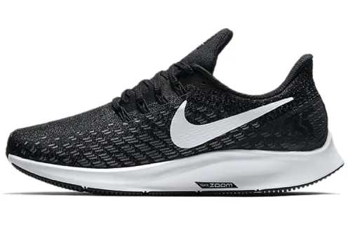 Nike Pegasus 35 sports comfort, fast foam, fabric shock absorption, non-slip and wear-resistant, low-top casual training running shoes, women's model, black and white