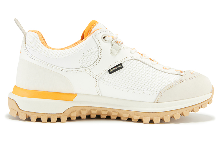 KOLON SPORT CAMPING Camp Leather Lace Up Slip Resistant Abrasion Resistant Low top Outdoor Shoes Unisex White Orange