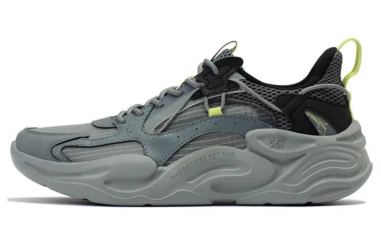 361° Surge Comfortable Slip Resistant Abrasion Resistant Low top Chunky Sneakers Men's Gray Black