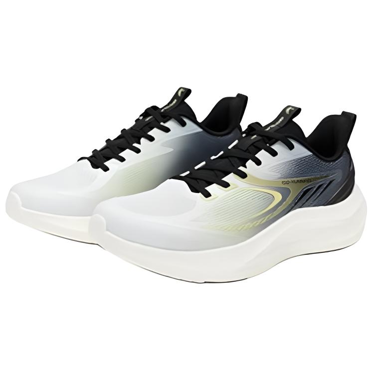 QIAODAN Abrasion Resistant Moisture Wicking Low top Casual Running Shoes Men’s White Green