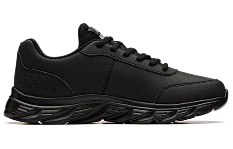 Anta Fabric Cushioning Slip Resistant Abrasion Resistant Lightweight Low top Casual Running Shoes Men’s Black