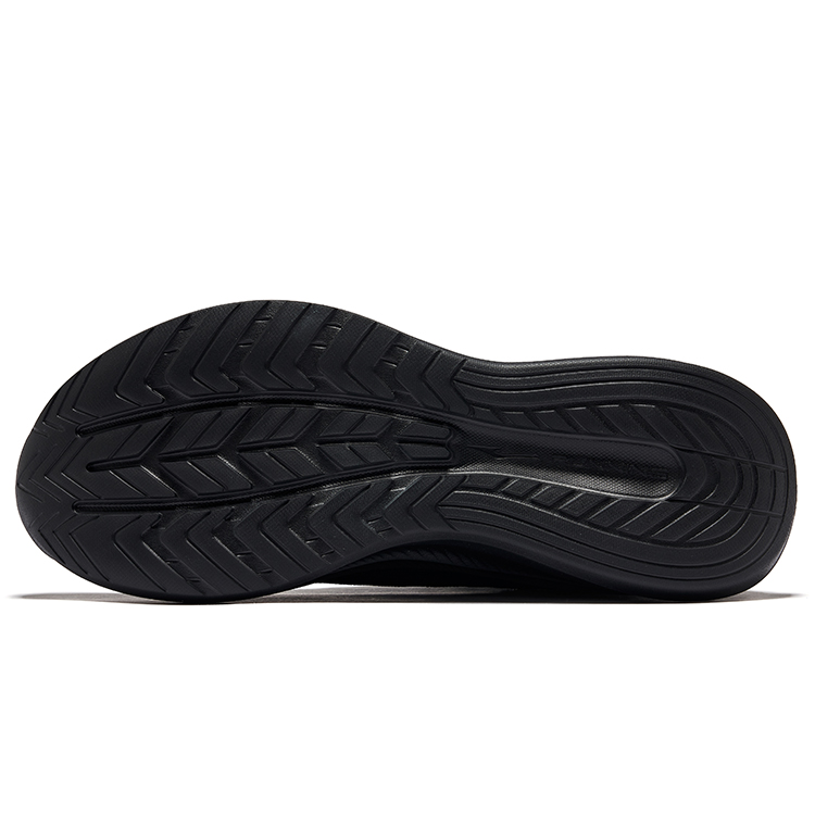 Erke Fabric Cushioning Breathable Lightweight Cushioning Breathable Lightweight Low top Running Shoes Men's Jet Black