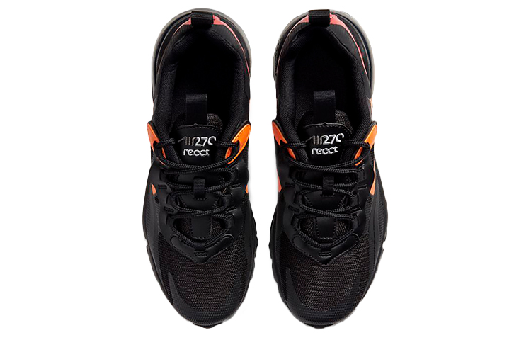 Женские кроссовки Nike Air Max 270 (черно-оранжевые) — Чёрныйоранжевый — фото 4