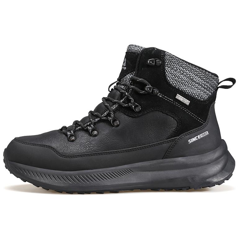 HUMTTO Cushioning Abrasion Resistant Thermal Cushioning Abrasion Resistant Thermal Mid top Outdoor Shoes Men’s Black