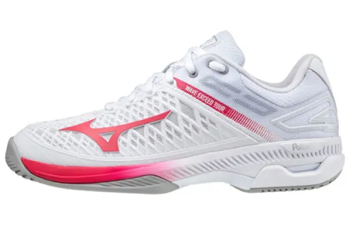 Mizuno Wave Exceed Tour 4 Wave Exceed Tour 4 Ac Abrasion Resistant Low top Running Shoes Unisex White Red