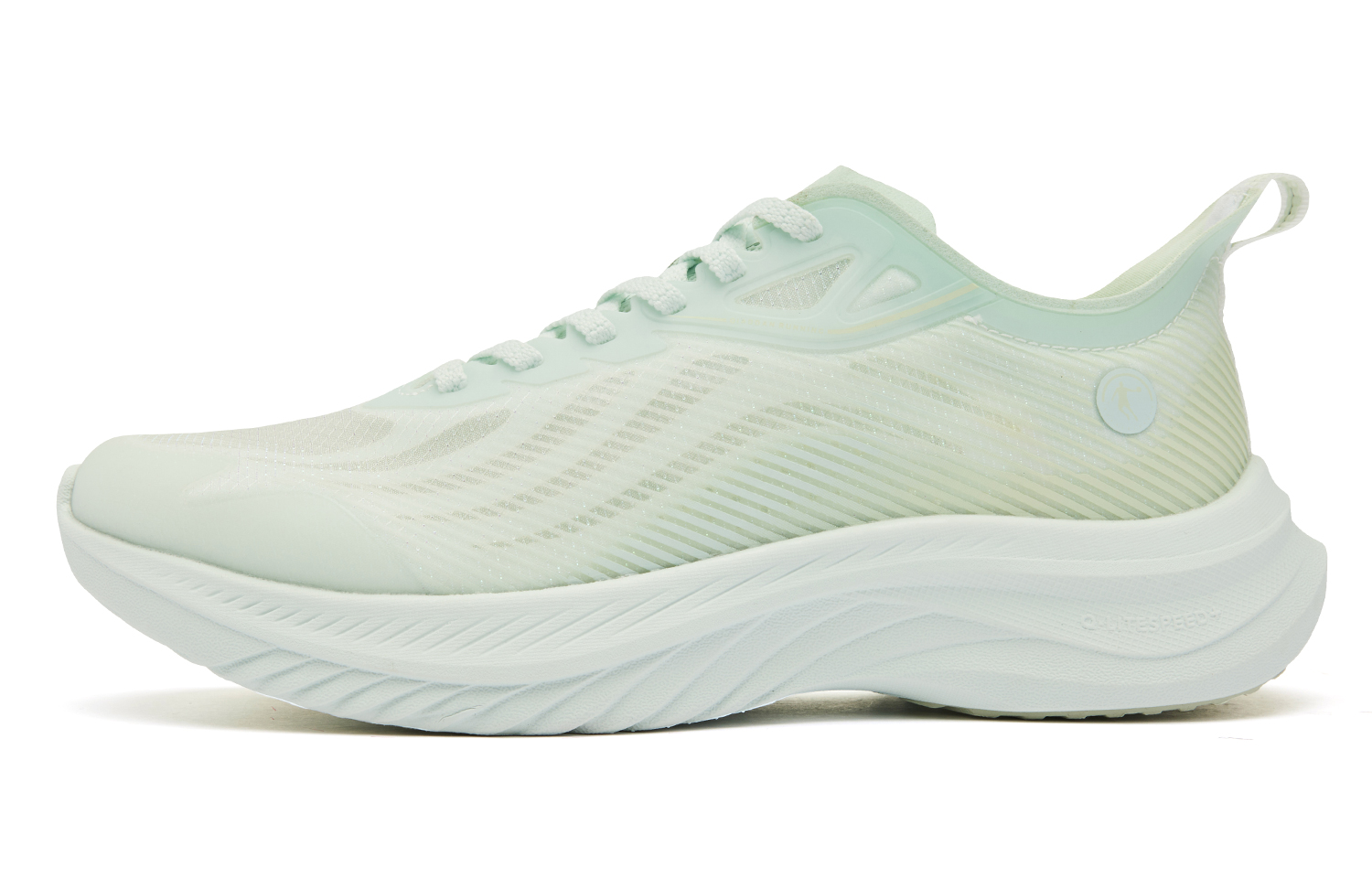 QIAODAN Light Speed 4.0 PLUS Running Shoes Women’s Low Top Light Transparent Green Celadon
