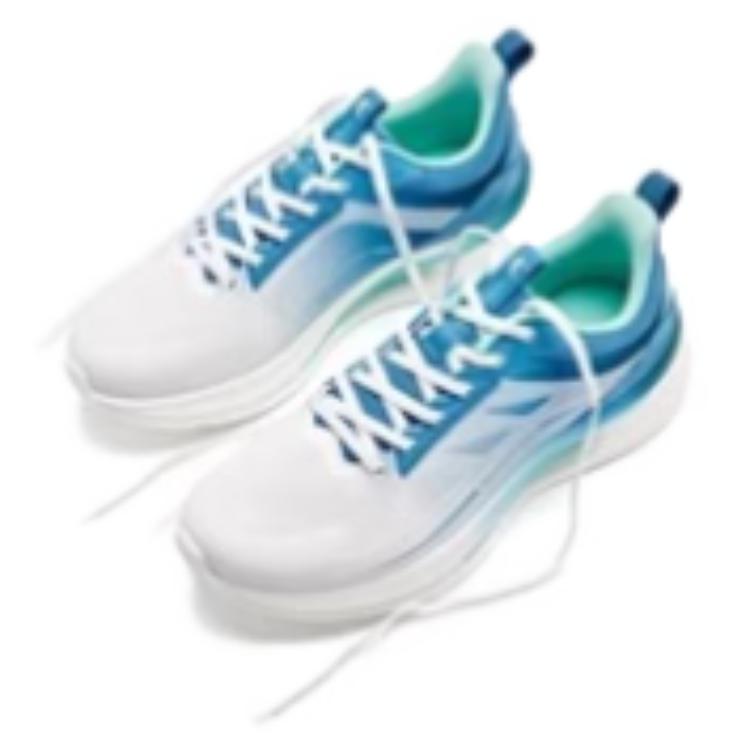QIAODAN Speed Slip Resistant Abrasion Resistant Coverage Low top Casual Running Shoes Men’s White Blue
