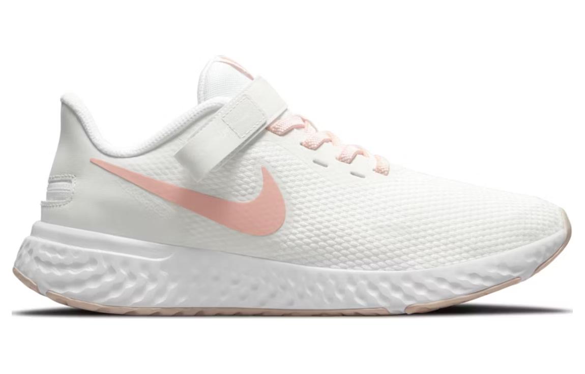 Женские кроссовки Nike REVOLUTION 5 FlyEase (бело-оранжевые) — 白色/珍珠橙/白色/深红色 — фото 2