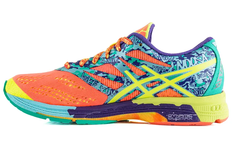 Asics Gel Noosa Tri 10 Abrasion Resistant Low top Running Shoes Women's Orange Green