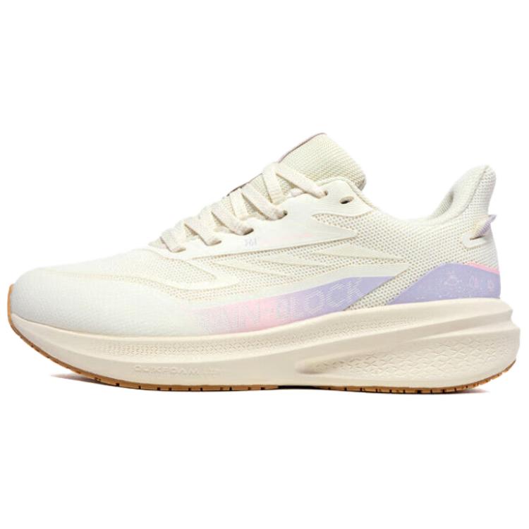 361° Abrasion Resistant Slip Resistant Low top Casual Running Shoes Women’s White Purple