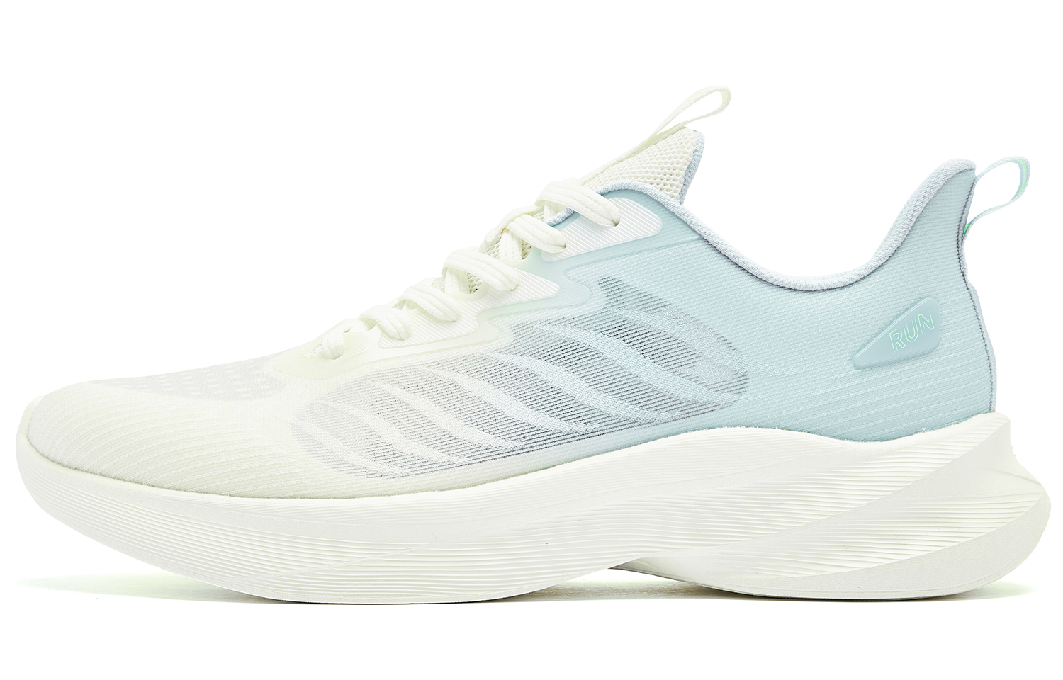 QIAODAN Light Speed LITE Running Shoes Men’s Low Top Ivory Blue
