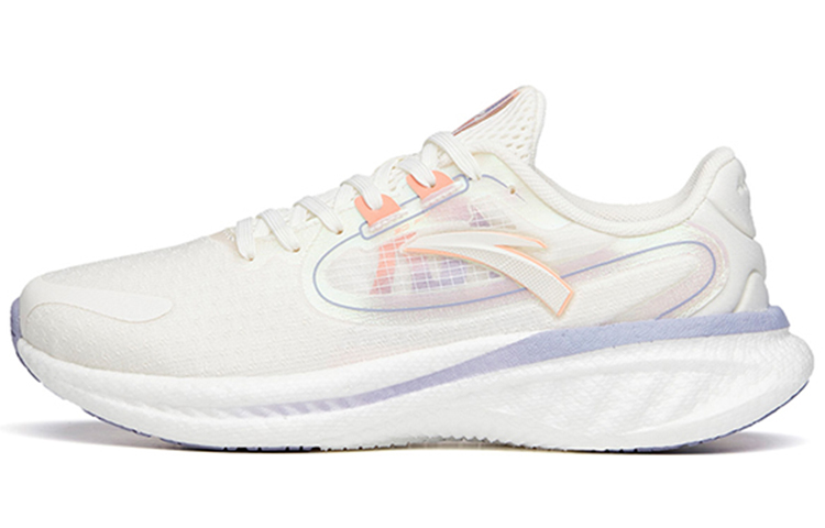 Anta Martian Foam Cushioning Slip Resistant Abrasion Resistant Low top Running Shoes Women's Ivory White