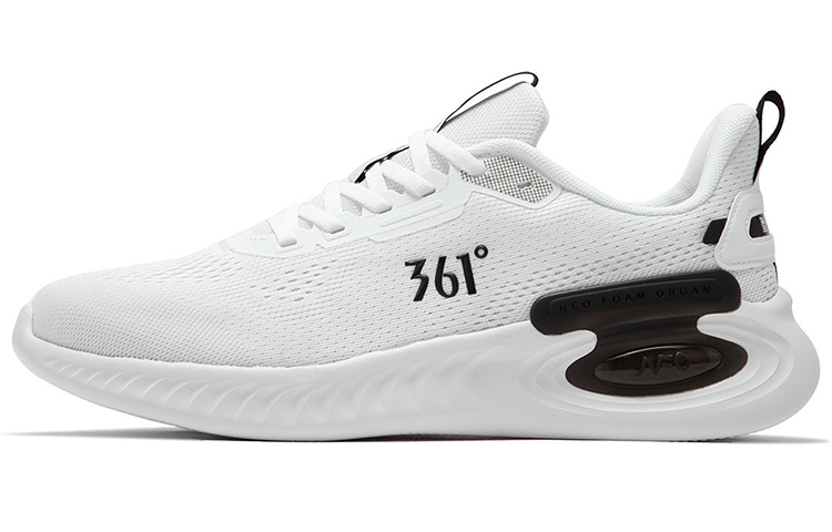 361° Abrasion Resistant Low top Running Shoes Men’s White Black