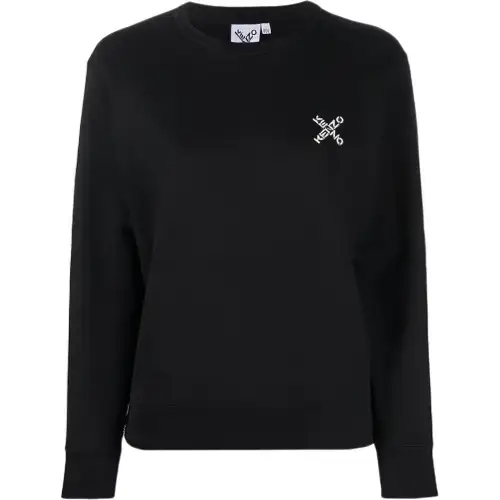 KENZO Sweatshirts Women's Black Crew Neck Moderate Regular