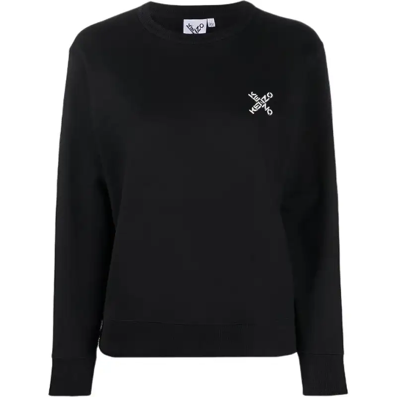 KENZO Sweatshirts Women's Black Crew Neck Moderate Regular