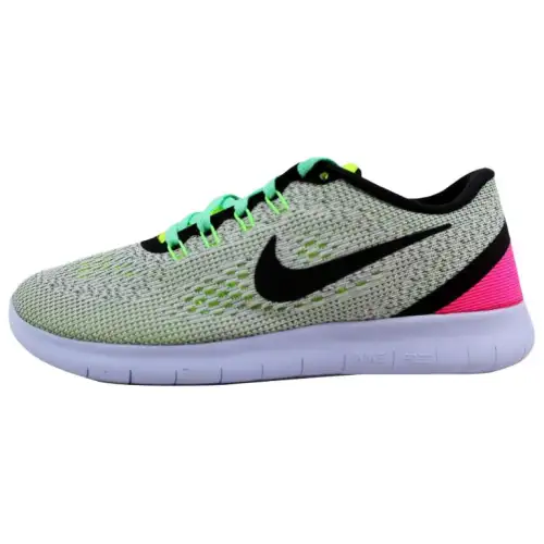 Nike Free Rn White/Black Volt Pink Blast Women's
