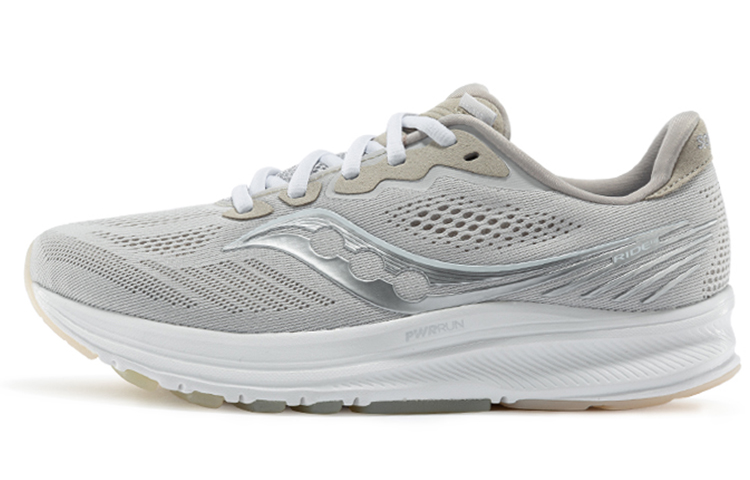 Saucony Ride Yutu 14 Cushioning Anti-Slip Wear-Resistant Breathability Low-Top Training Running Shoes Men’s Khaki Gray