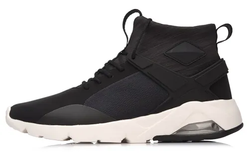 Li Ning Textile, Synthetic Leather, TPU Cushioning Slip Resistant Abrasion Resistant Thermal Mid top Running Shoes