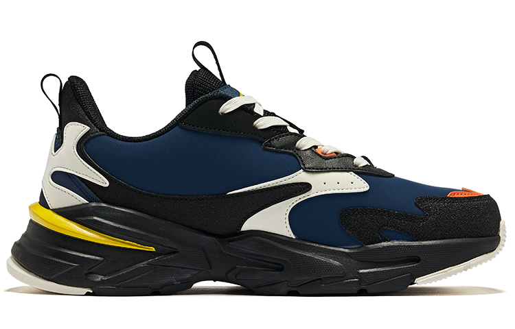 Erke Cushioning, Wear Resistant Low top Running Shoes Men’s Jet Black Navy Blue