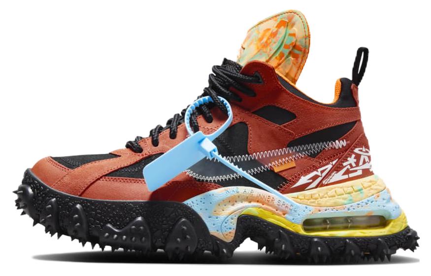 Кроссовки OFF-WHITE OFF-WHITE x Nike Air Terra Forma "Mantra Orange" (черно-оранжевые)