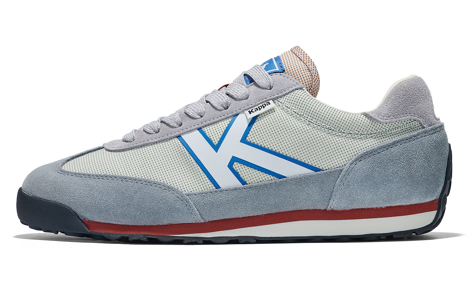 Kappa Slip Resistant Abrasion Resistant Low top Casual Running Shoes Unisex Gray Blue