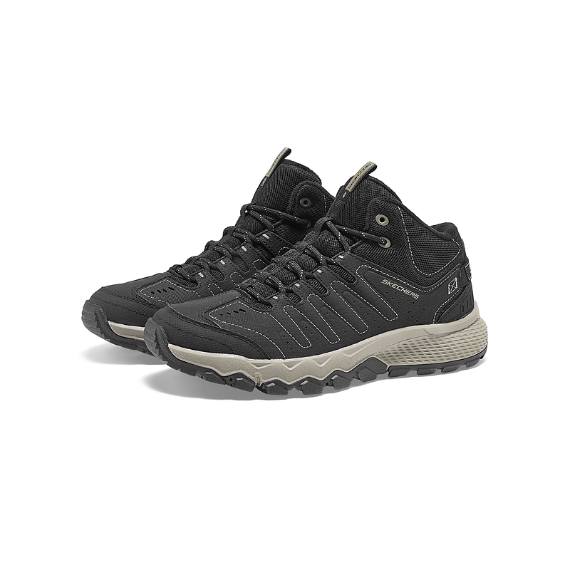 Skechers OUTDOOR MENS Comfortable Abrasion Resistant Mid top Outdoor Shoes Men’s Black Umber