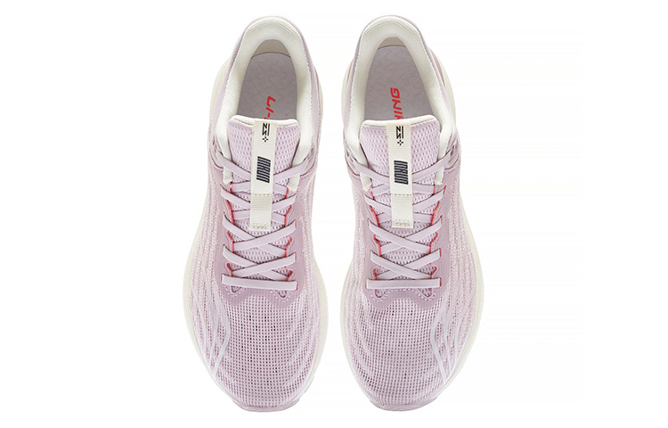 Li Ning Light And Shadow Element Physical Fitness Test Cushioning Reflective Rebound Low top Running Shoes Women’s Pink