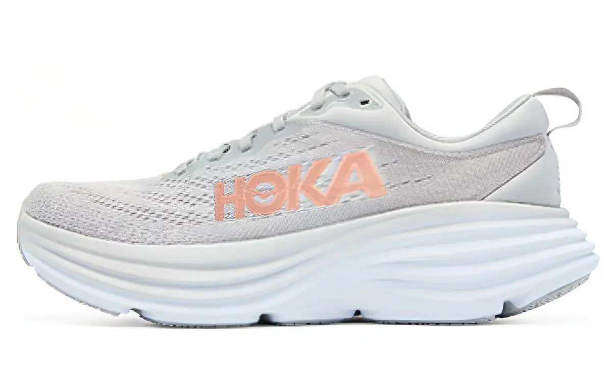 HOKA ONE ONE Bondi 8 Wide D 'Light Grey Orange' Women's