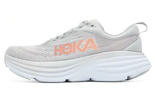 HOKA ONE ONE Bondi 8 Wide D 'Light Grey Orange' Women's