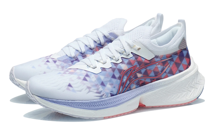 Li Ning Feidian Discovery Breathable And Resilient Low top Running Shoes Women’s White Blue