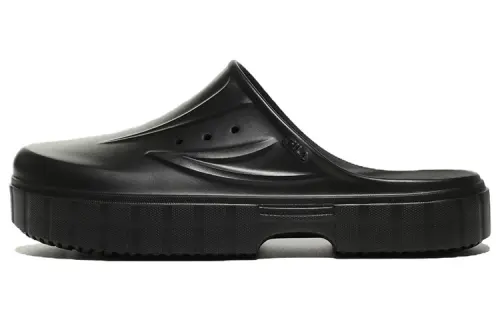 FILA Slip Resistant Abrasion Resistant Sports Slippers Unisex Black Korean Style