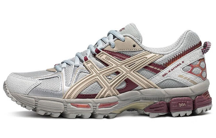 Женские кроссовки ASICS Gel-Kahana 8 (серо-красные)