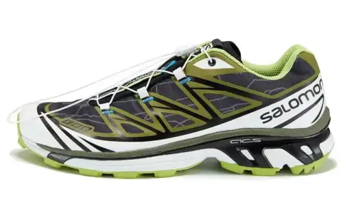 KOLON SPORT x SALOMON XT 6 Slip Resistant, Abrasion Resistant, Lightweight Low top Outdoor Shoes Unisex Gray Green
