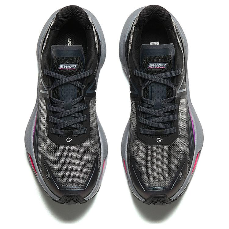 Anta Champion Swift Slip Resistant Abrasion Resistant Cushioning Low top Running Shoes Women’s Black Red