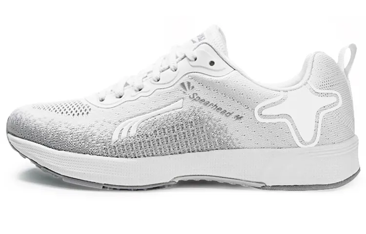 DO WIN Cushioning Slip Resistant Abrasion Resistant Breathable Low top Running Shoes Unisex White