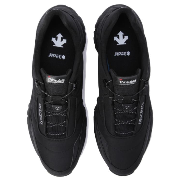 DESCENTE Slip Resistant Low top Running Shoes Unisex Black