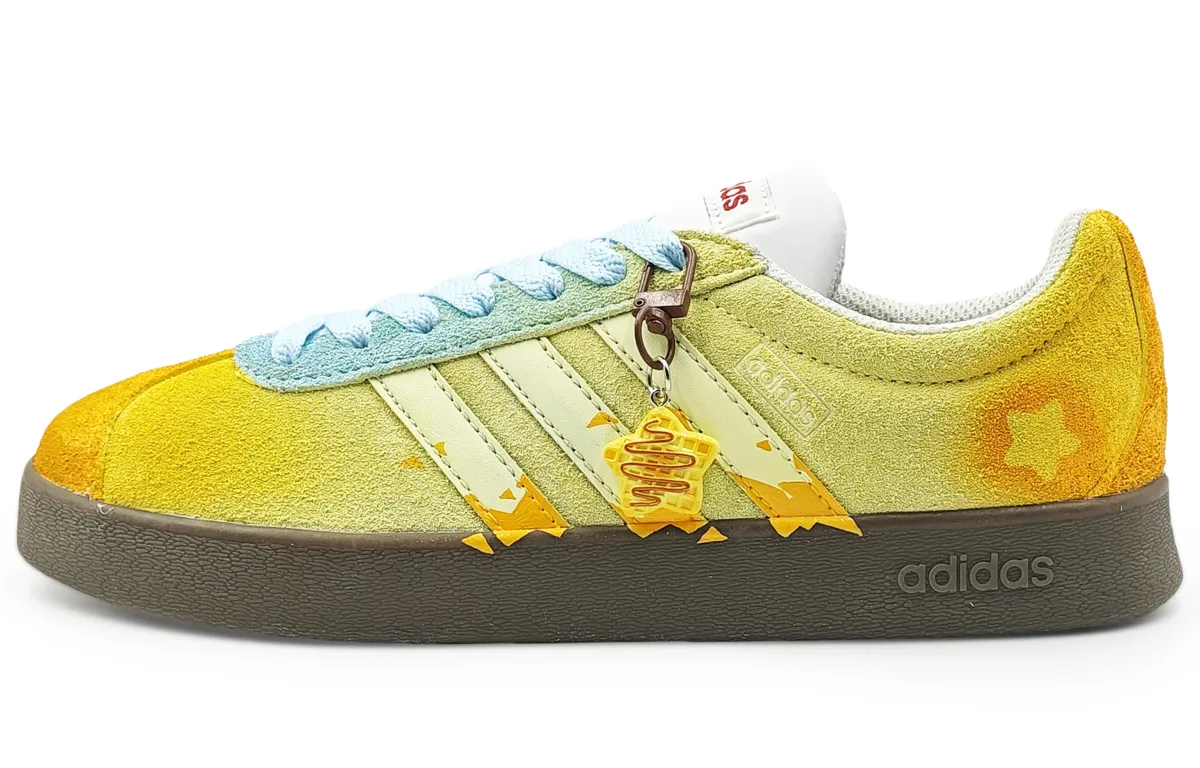 Adidas VL COURT 2.0 Cushioning, Wear Resistant Low top Skateboard Shoes Unisex Yellow