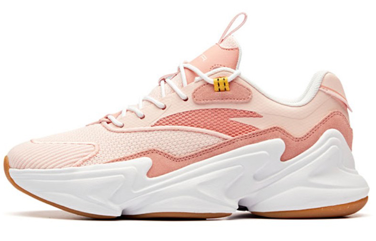 Anta Street Mesh, Synthetic Leather Slip Resistant Cushioning Abrasion Resistant Low top Running Shoes Women's