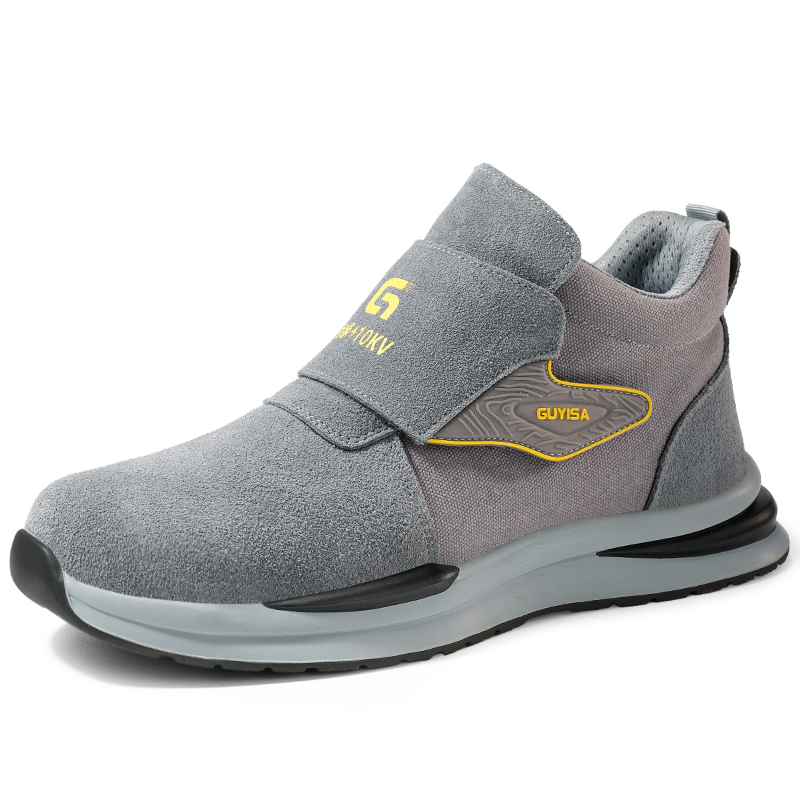 LANOUDUN Abrasion Resistant Slip Resistant Support Mid top Outdoor Shoes Unisex Gray