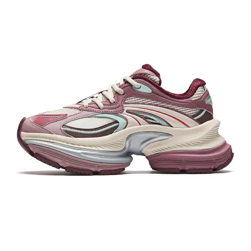 Anta Fuyao 2 Slip Resistant Abrasion Resistant Slip Resistant Abrasion Resistant Low top Chunky Sneakers Women's Pink