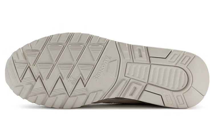 Saucony Textile, Leather Cushioning Slip Resistant Abrasion Resistant Low top Casual Running Shoes Unisex Khaki Brown
