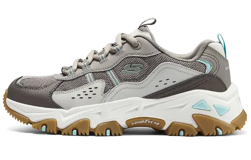Skechers Cushioning Abrasion Resistant Breathable Height Increasing Low top Outdoor Shoes Women's Gray Brown