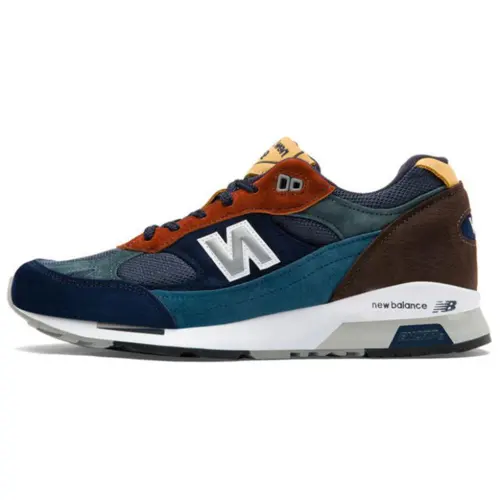 New Balance NB 991.5 comfortable sports fabric shock-absorbing wear-resistant breathable low-top running shoes men's blue brown British version
