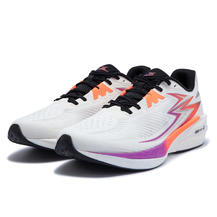 361° Flame Team 2.0 Slip Resistant, Abrasion Resistant, Breathable Low top Running Shoes Men’s White Rattan Purple